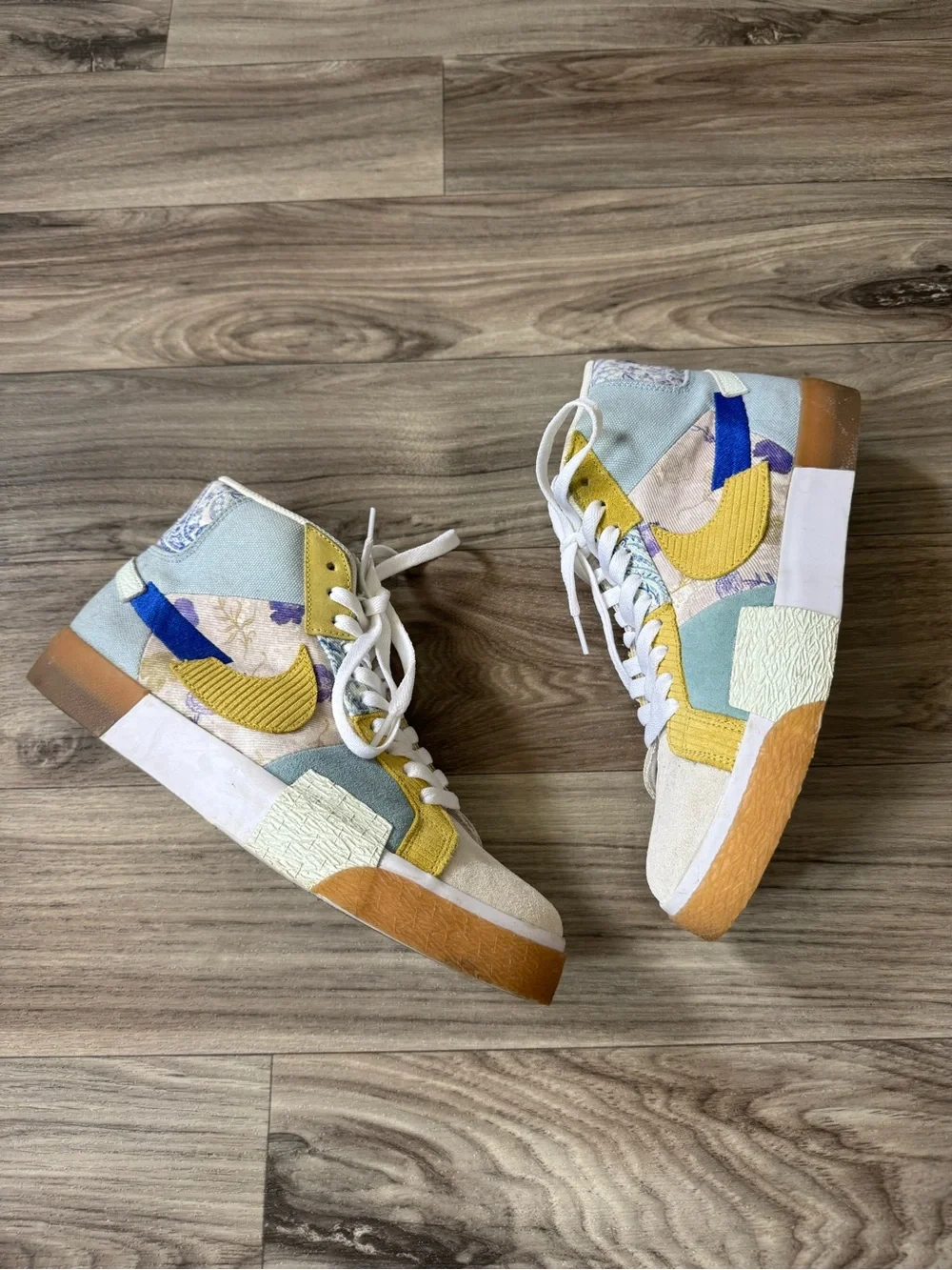 Nike Sb Zoom Blazer Mid Premium Paisley Pack - Boarder Blue Size 8.5
